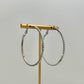 Large Silver Bling hoop Earrings