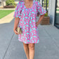 Ivy Jane Big Roses Dress - Fuchsia
