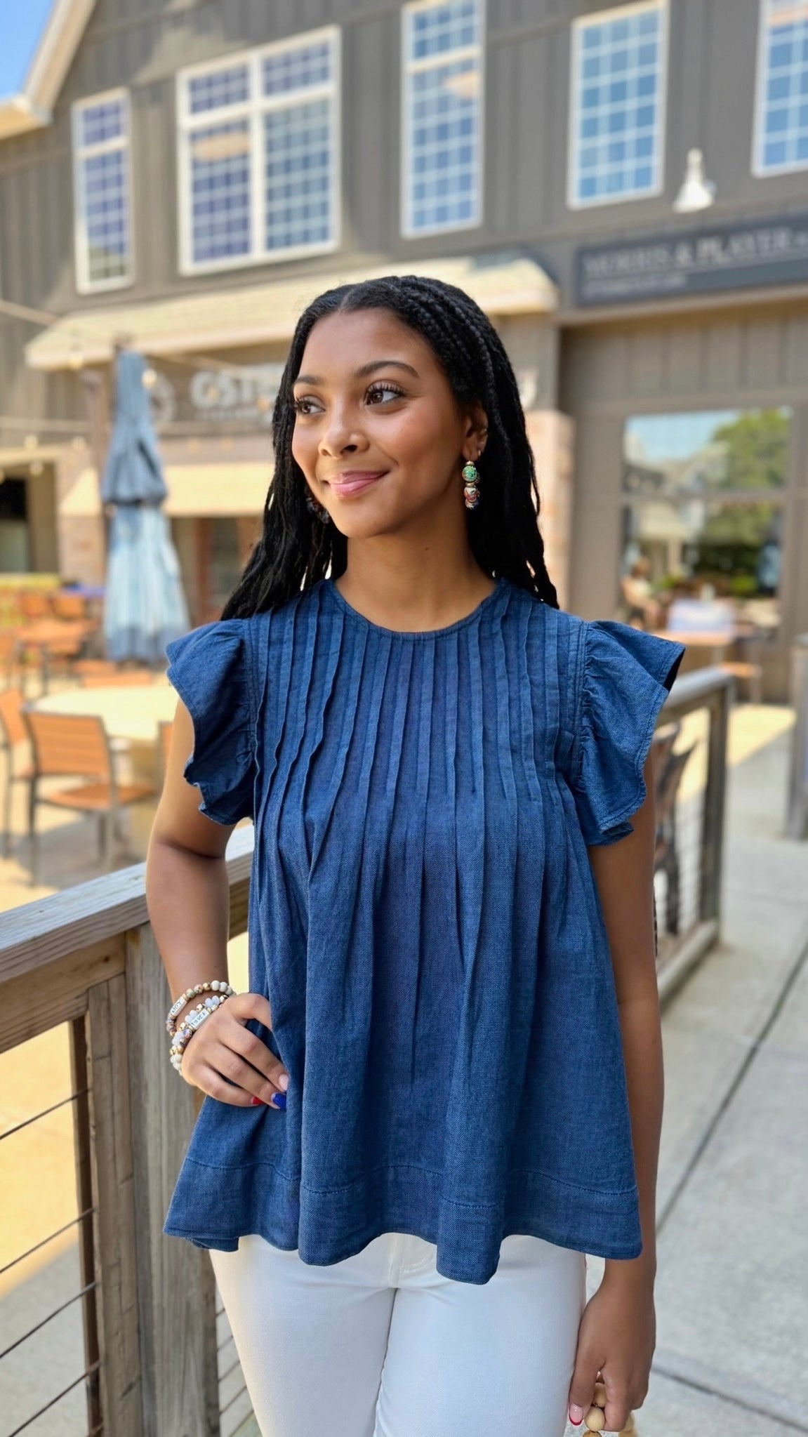 Ivy Jane Tucked Denim Top - Indigo