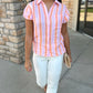 Ivy Jane Striped Stella Shirt - Tangerine