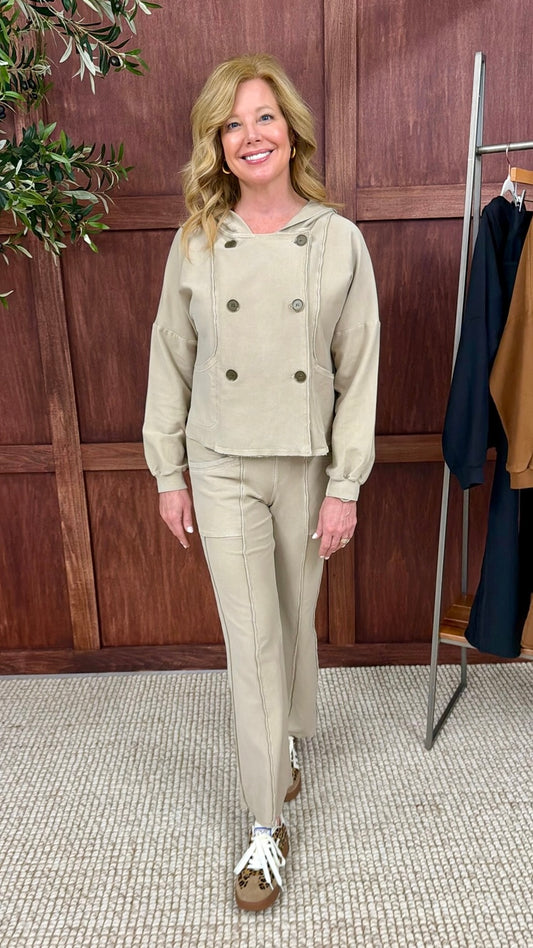 XCVI Lucius Flare Pant - Khaki