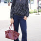 Penny Polka Dot Blouse - Black