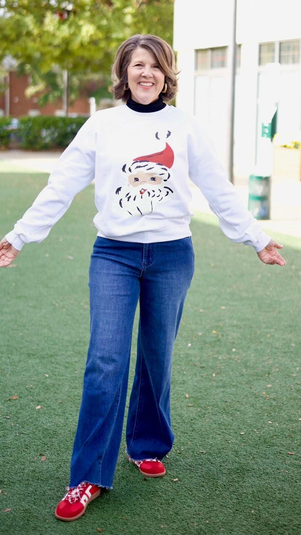 Santa Sweatshirt - White