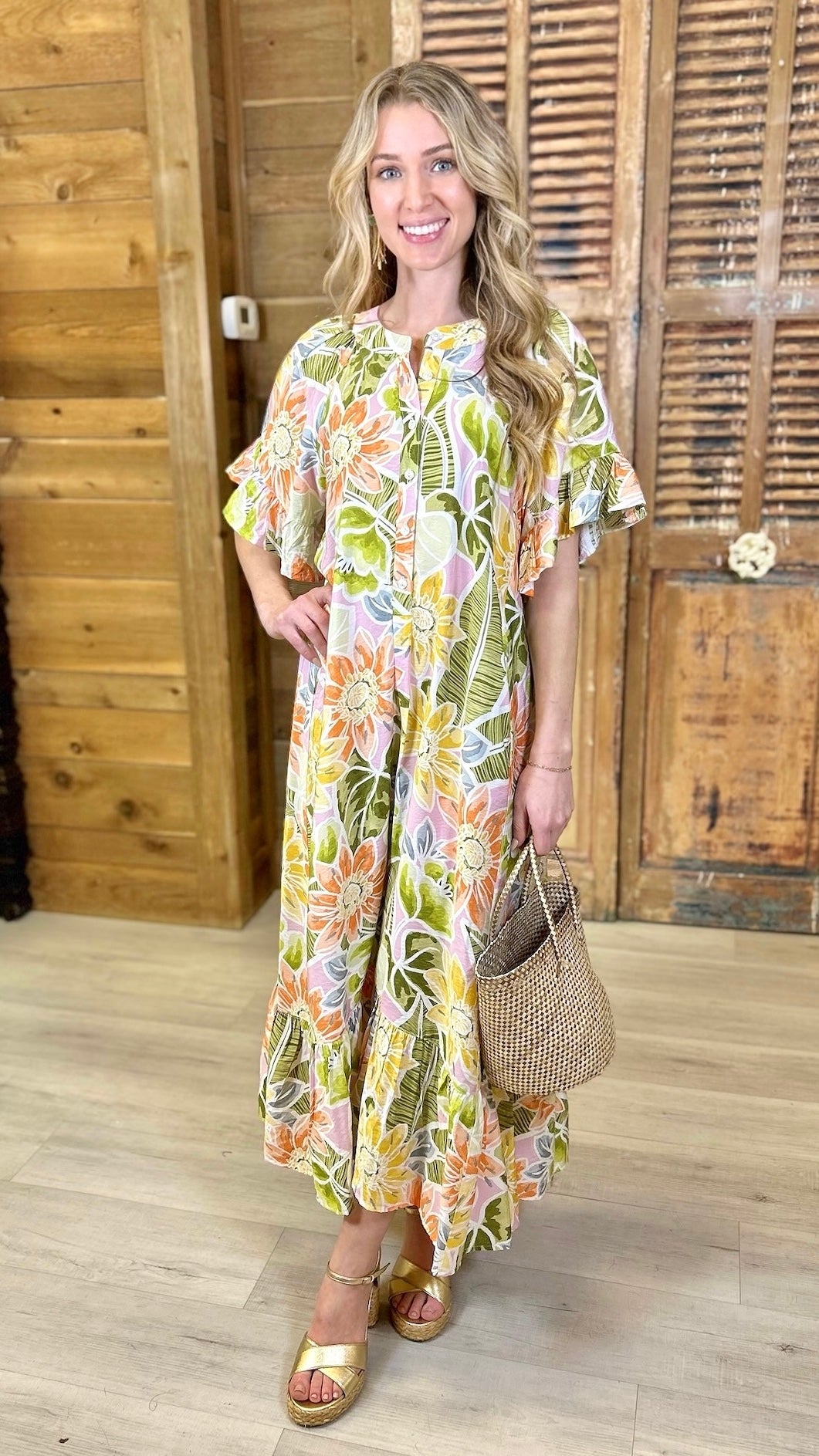 Ivy Jane Go With The Flow Dress - Olive