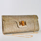 Bamboo Clutch - Gold