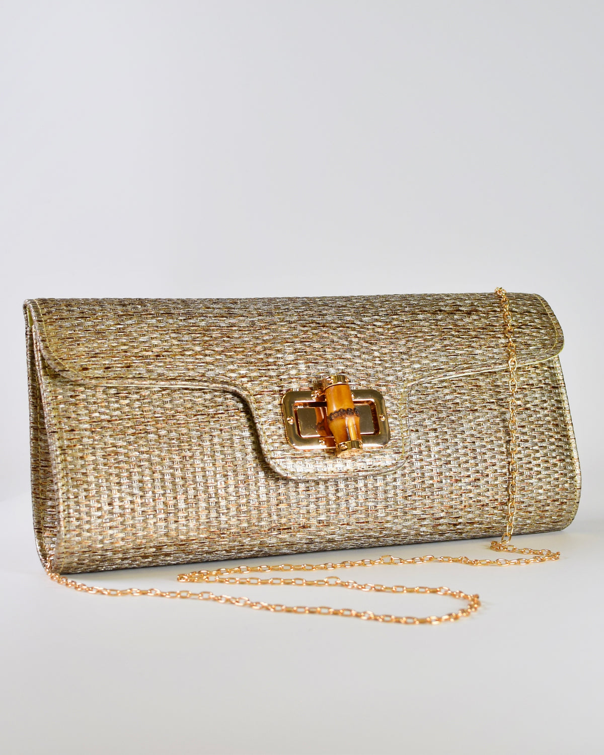 Bamboo Clutch - Gold