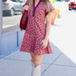 Whitney Wine Print Dress