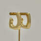 Gold Square Hoop Earrings - Gold