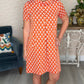 Tyler Boe Orange Cowl Neck Dress