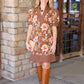 Charlotte Floral Dress - Brown