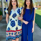 Arianna Geometric Floral Dress