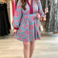 Kristen Floral Dress - Aqua