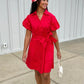 Sofia Nelda Dress - Red