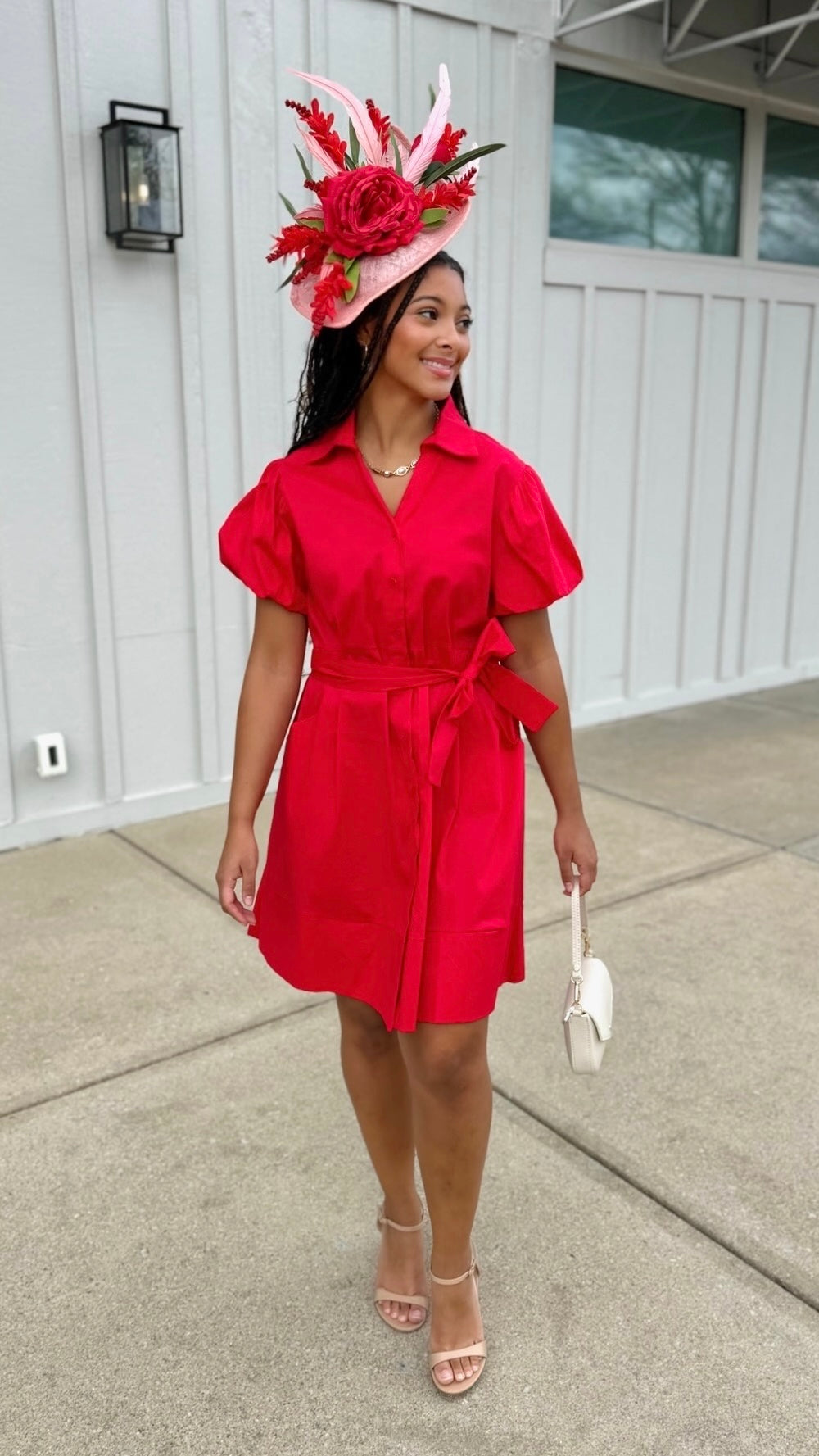 Sofia Nelda Dress - Red