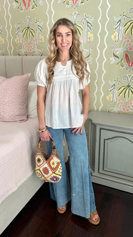 Sister Mary Patsy Top - White