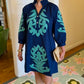 Clarissa Dress - Navy & Sea Green