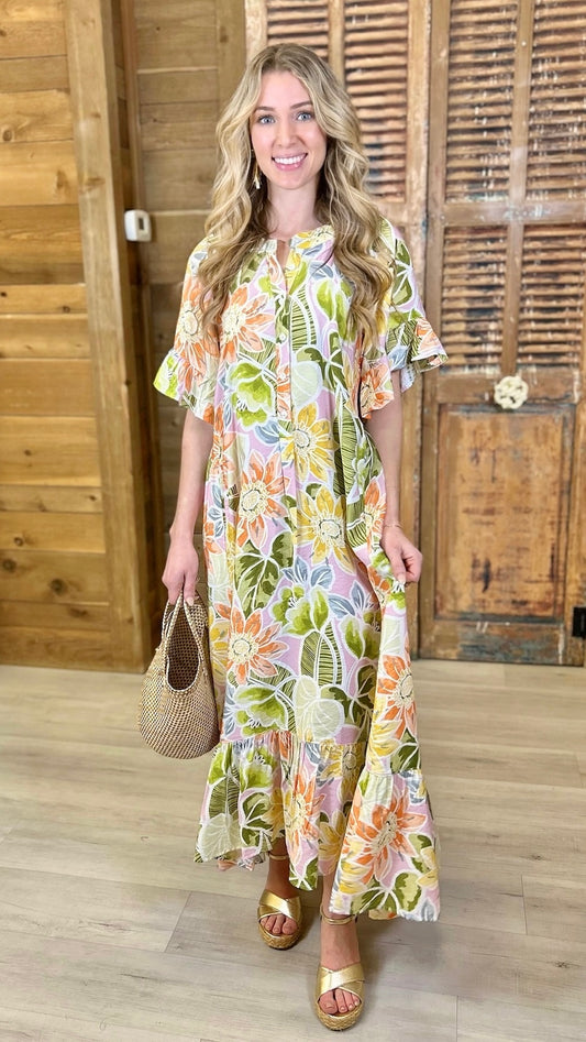 Ivy Jane Go With The Flow Dress - Olive