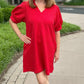 Little Red Quilted Dress