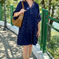 Tulip Ruffle Sleeve Dress - Indigo