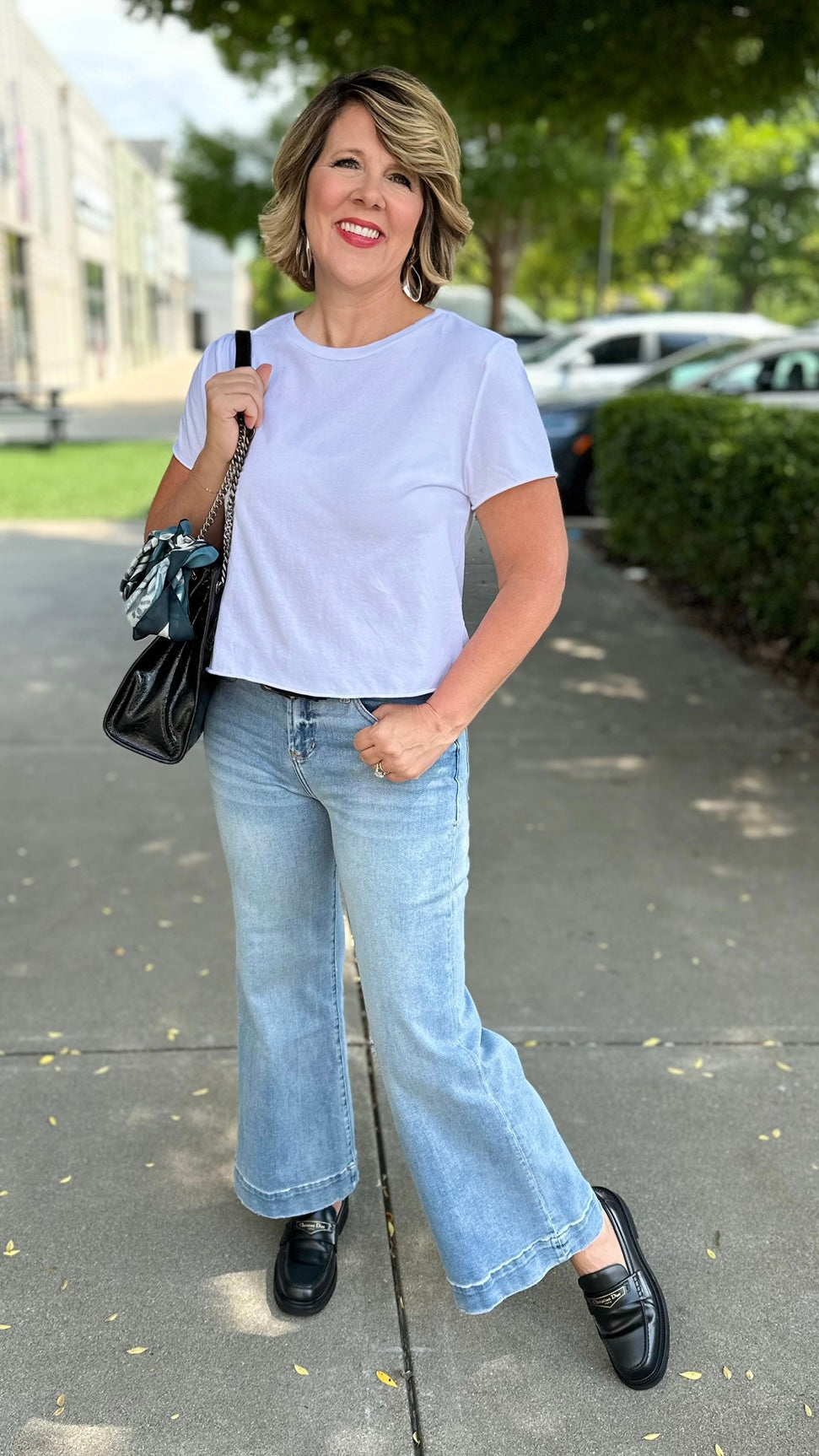 Dear John Fiona Mid Rise Wide Leg Jean - Montilla
