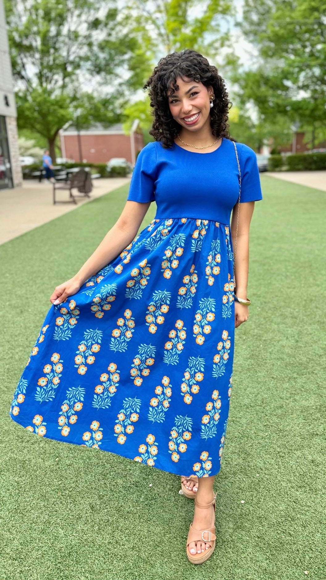 Sasha Midi Dress - Royal Blue