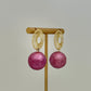 Fuchsia Ball Earrings
