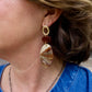 Resin Shimmer Drop Earrings - Brown