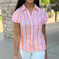Ivy Jane Striped Stella Shirt - Tangerine