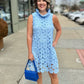 Lucy Light Blue Floral Lace Dress