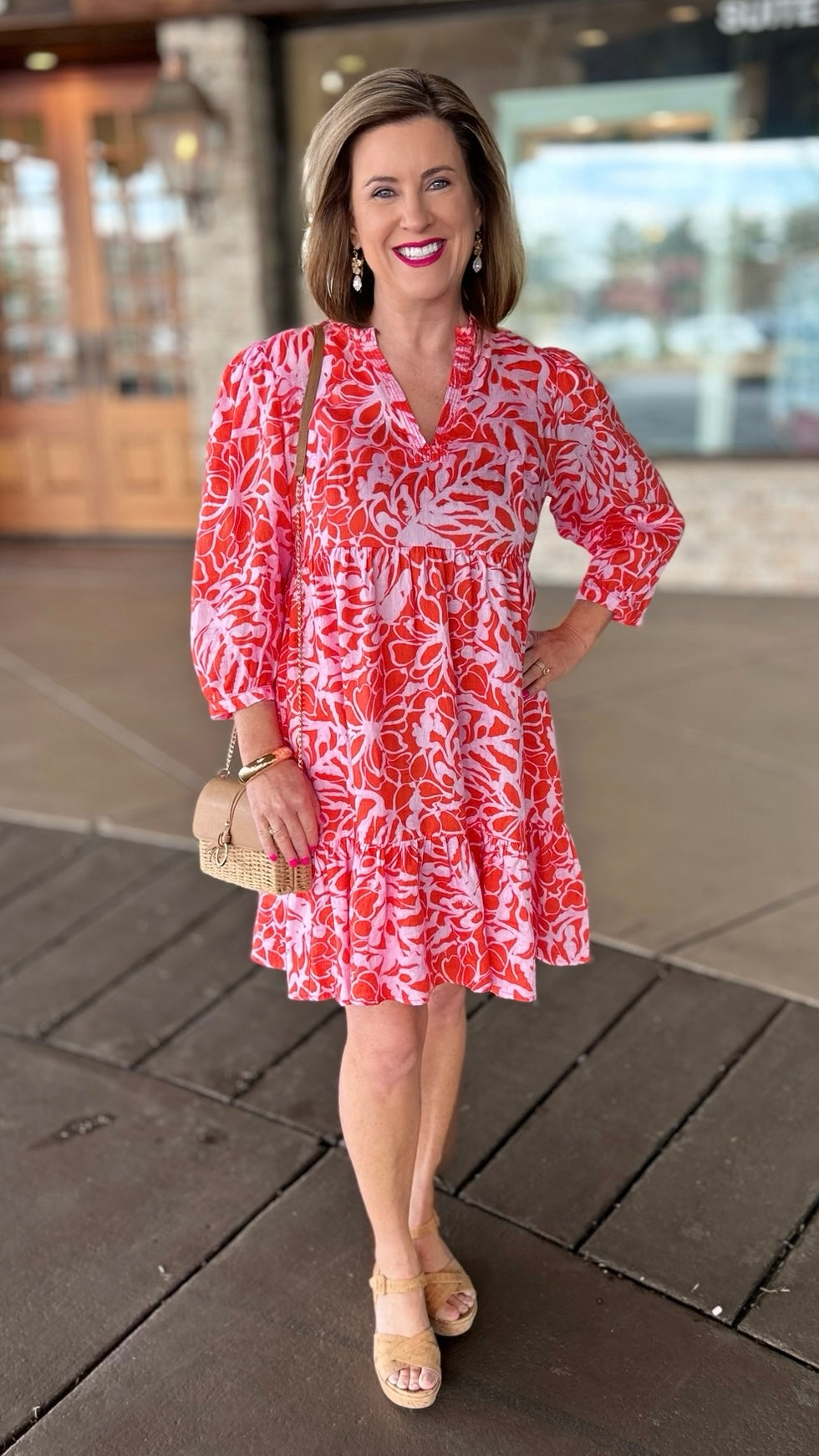 Tyler Boe Karli Pink Linen Dress