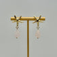 Starfish & Pink Stone Drop Earrings