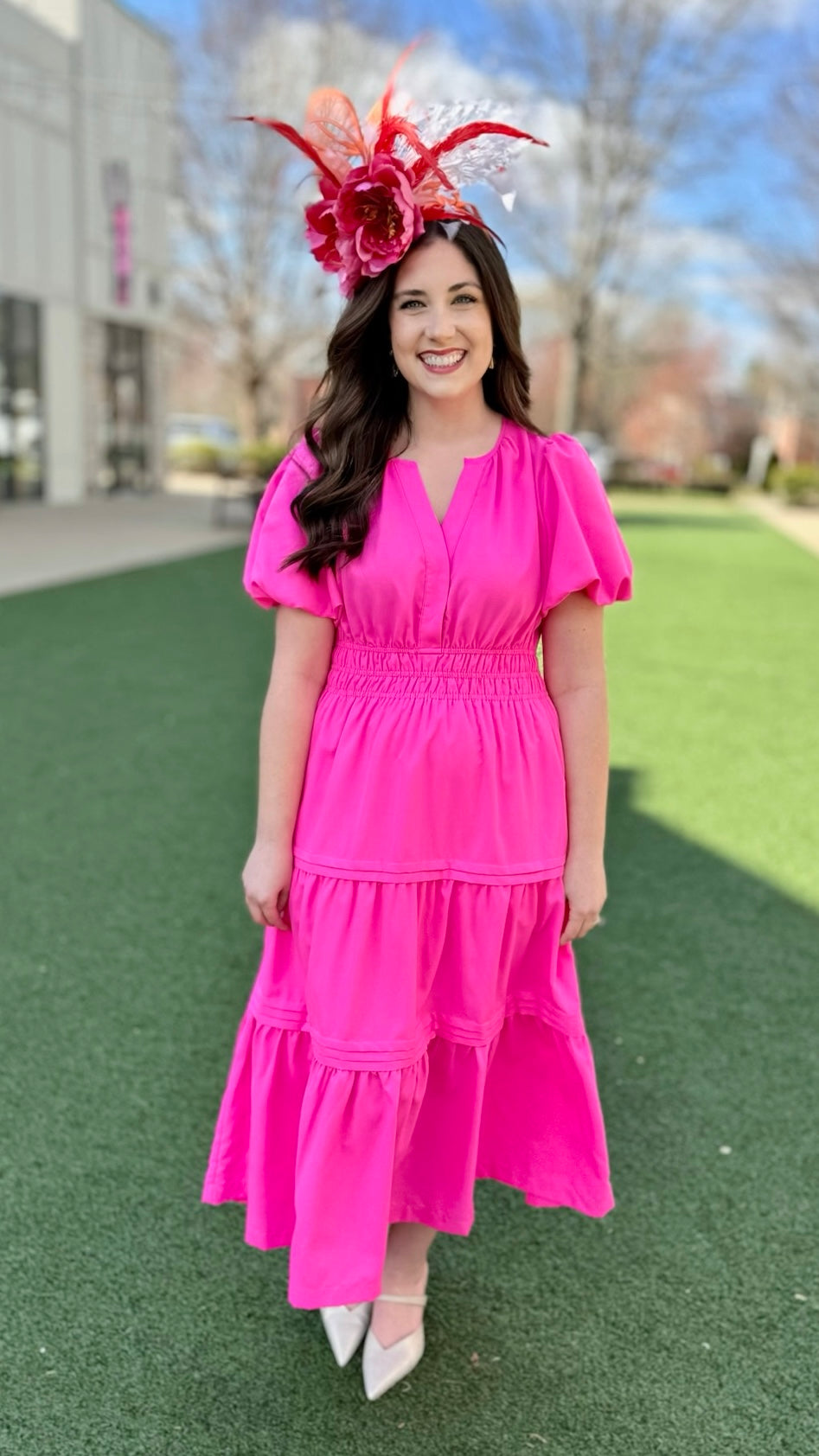 Summer Smocked Maxi Dress - Pink