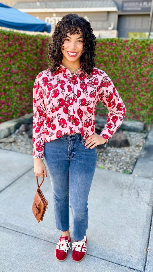 Ivy Jane Tomato Print Camp Shirt
