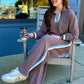 Aaliyah Leisure Pant - Heather Brown