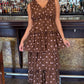 Dawn Polka Dot Chiffon Dress - Mocha
