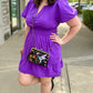 Perfect Puff Sleeve Dress - Purple