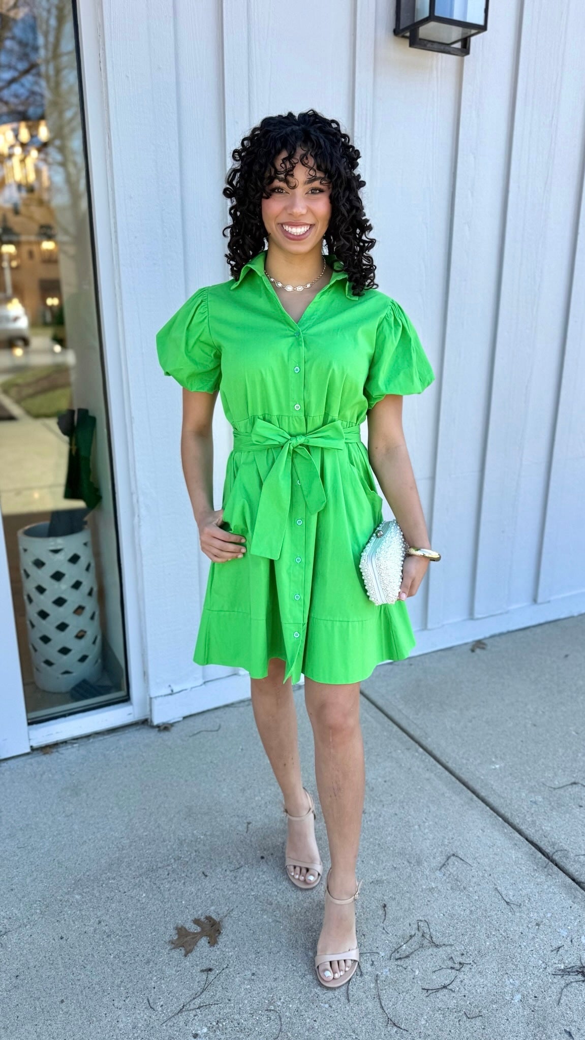 Sofia Nelda Dress - Green