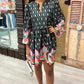 Frances Floral Dress - Black
