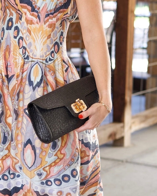 Bamboo Clutch - Black