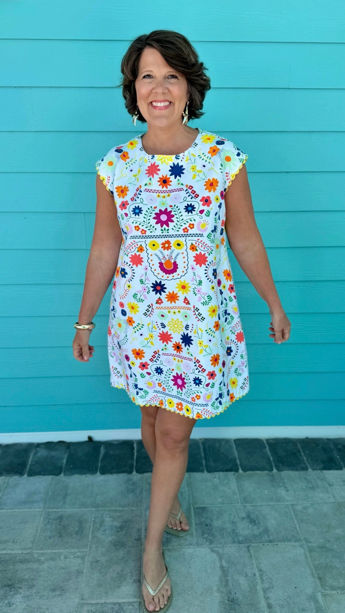 Sister Mary Flores Dress - White