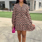 Bria Black Floral Dress - Black