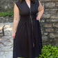 Black Zip Midi Dress