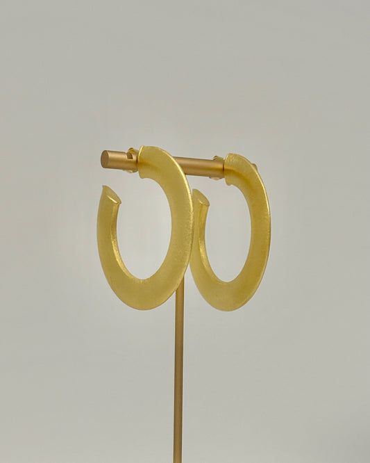 Large Matte Gold Hoops