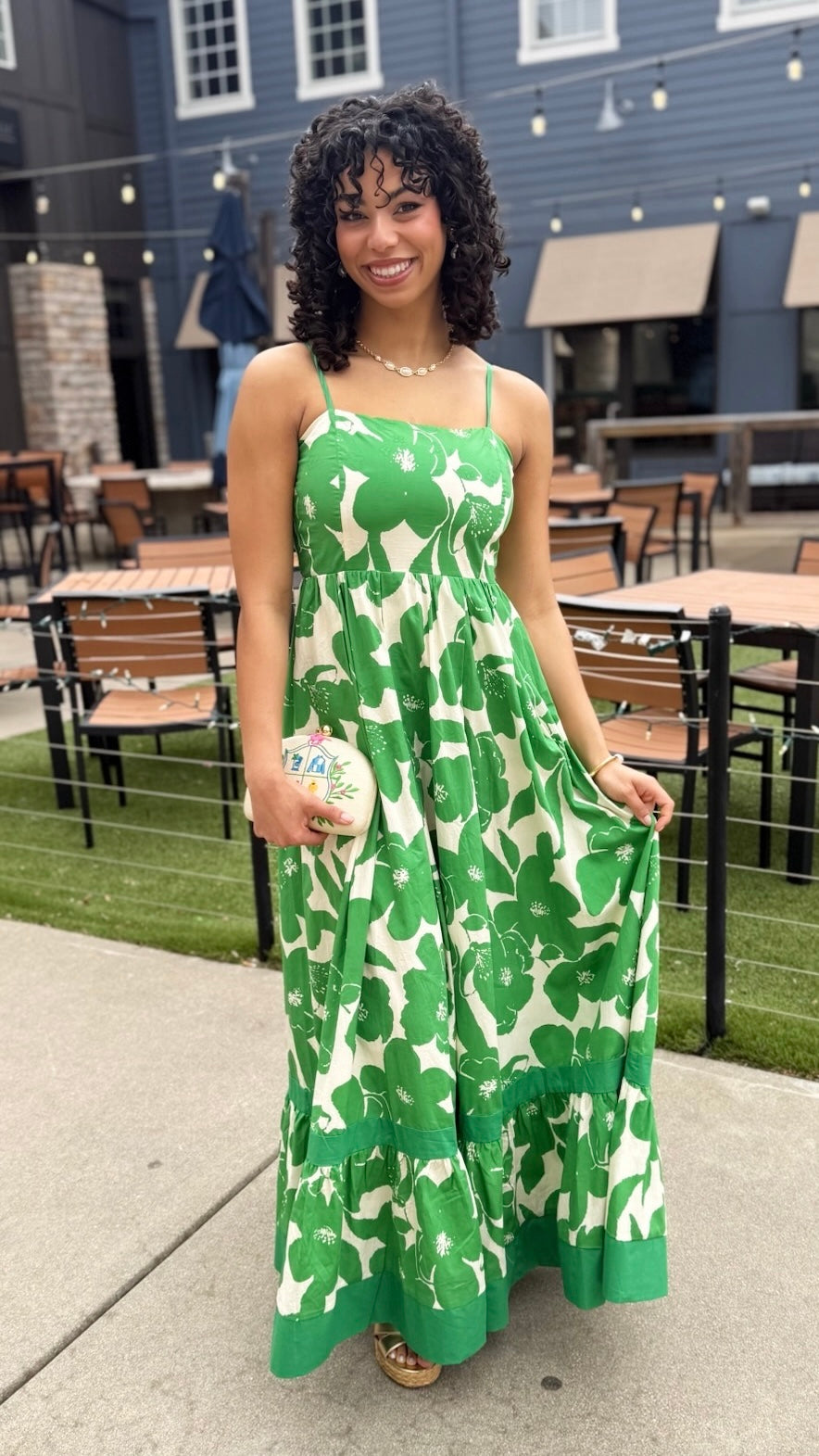 Jennifer Floral Maxi Dress - Green