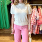 Pull On Denim Pant - Pink