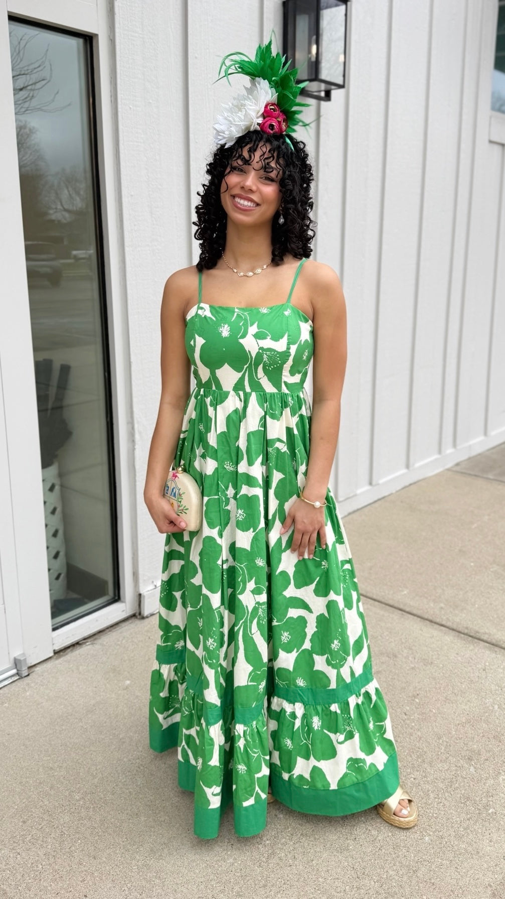 Jennifer Floral Maxi Dress - Green