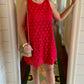 Clara Cherry Red Dotty Dress