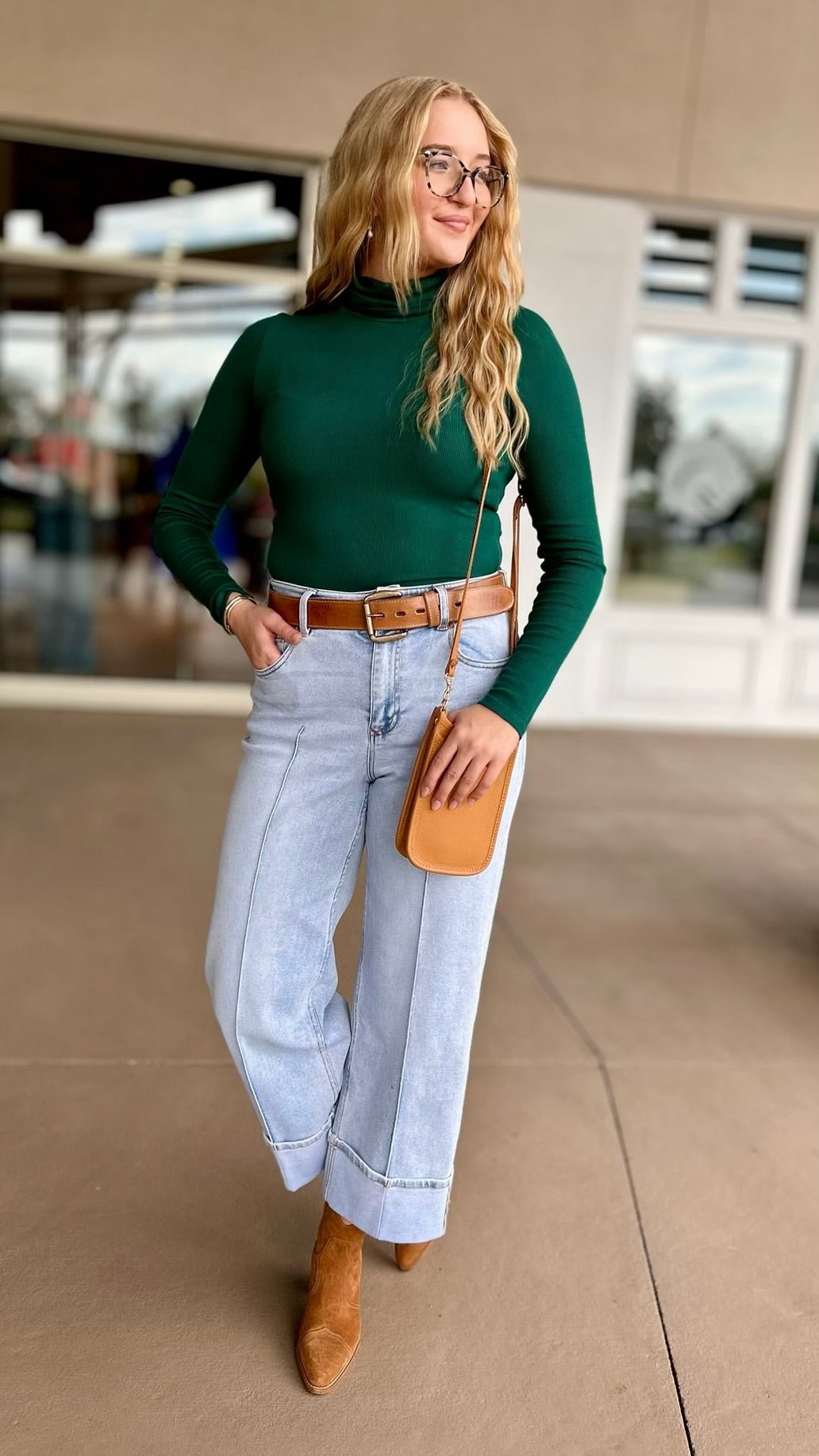 Michael Stars Gail Turtleneck- Ivy