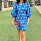 Emmy Floral Dress - Cobalt