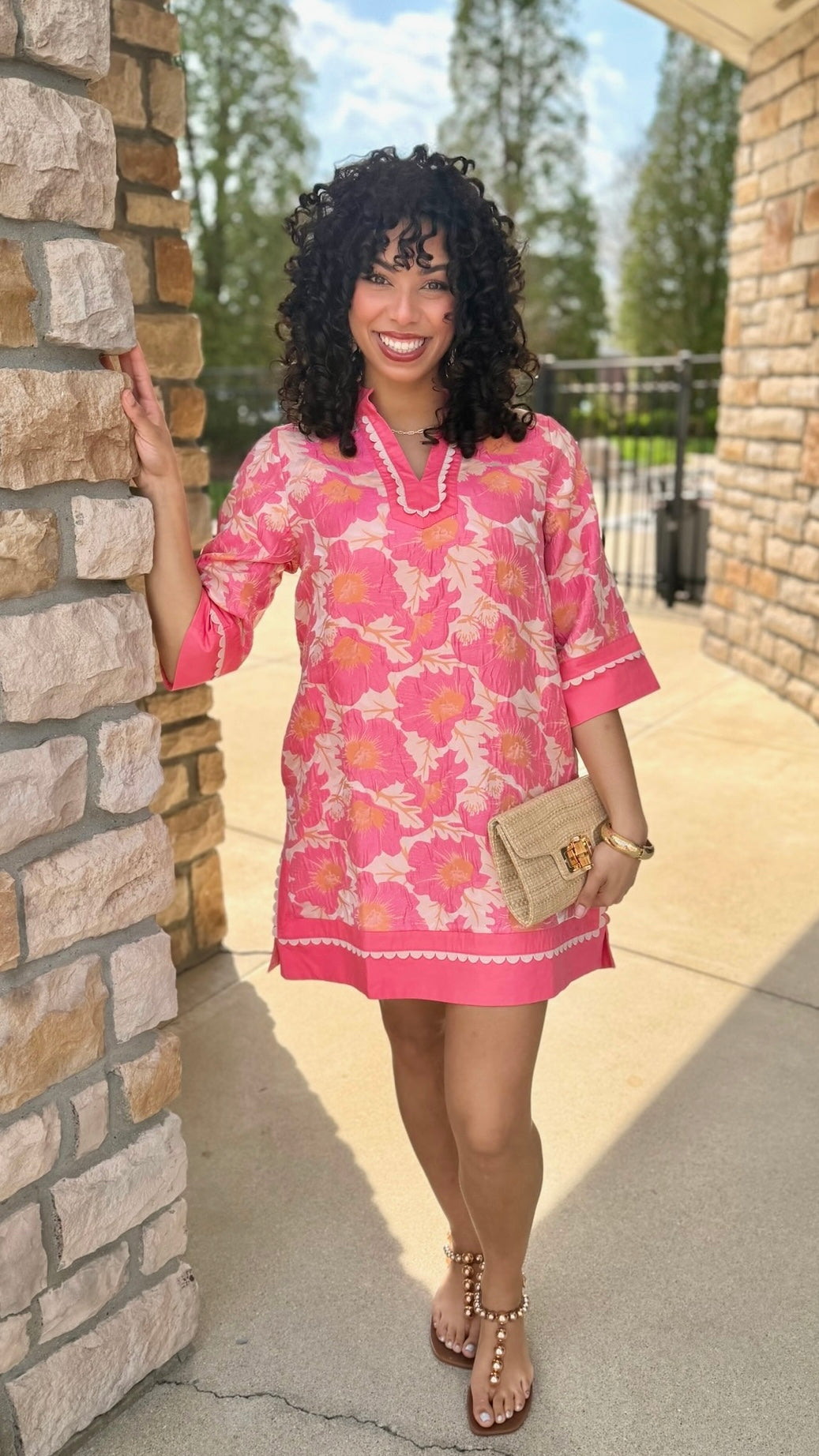 Heather Dress - Flamingo